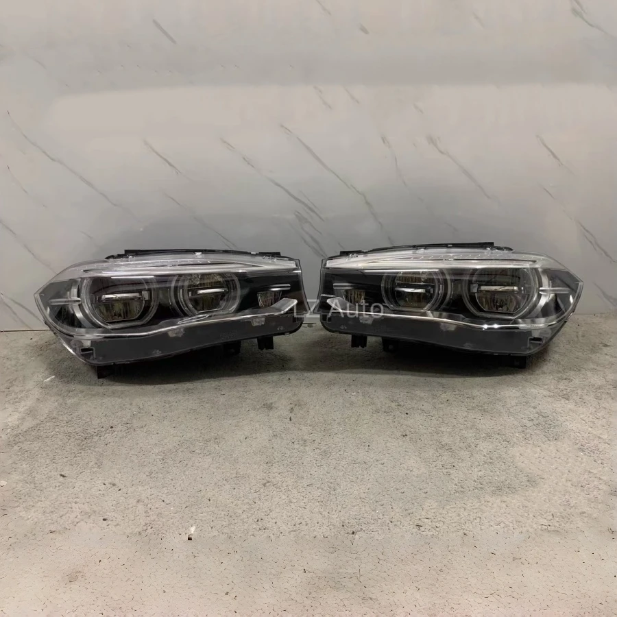 Upgrading Headlight fit for BMW X6 headlight 2014-2017 BMW F16 LED Headlamp BMW X5 F15 Adaptive Lamp Angel Eyes European Version
