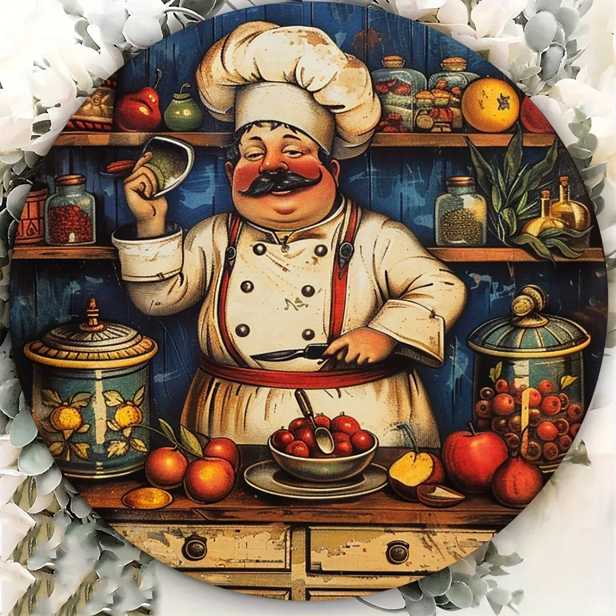 Vintage logo, wall art decoration, delicious meal artisan, suitable for homes, restaurants, cafes, garages