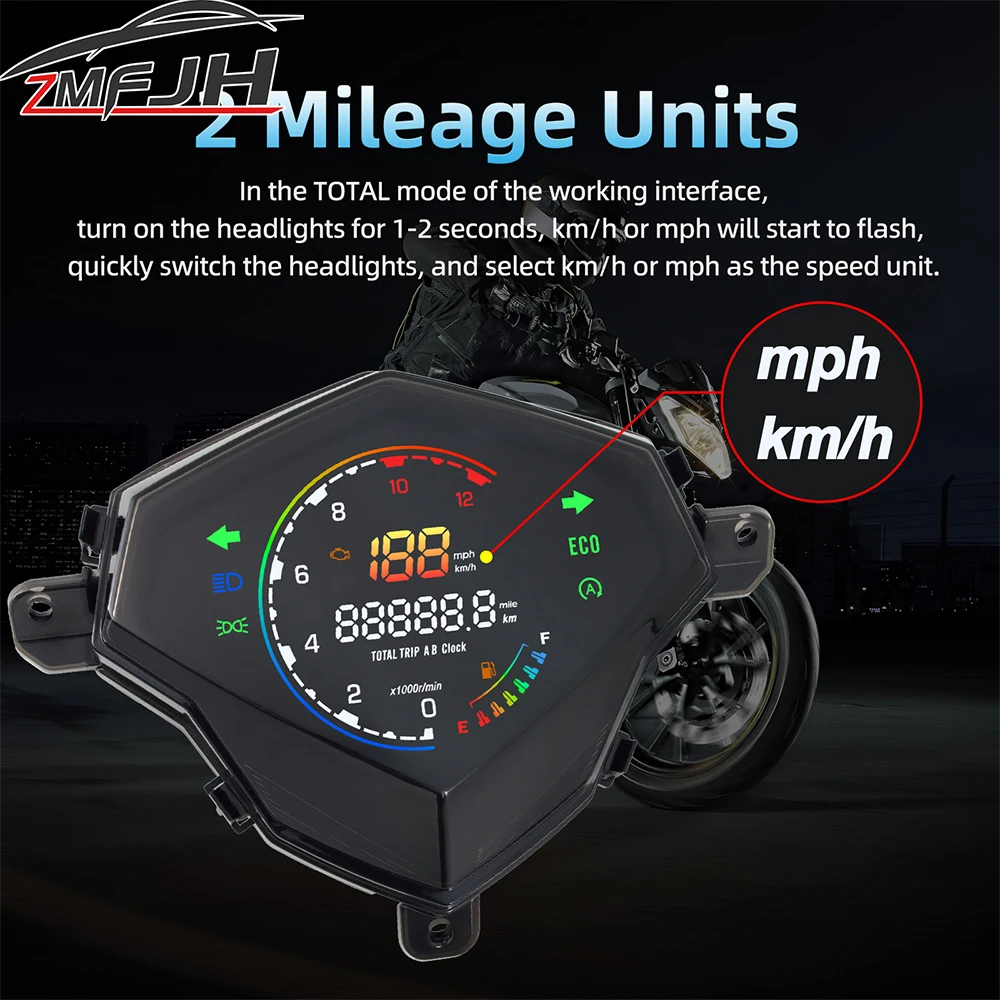 

LED Digital Speedometer Motorcycle Instrument Odometer Fuel Gauge Turn Signal Clock For YAMAHA Mio125 MIO i125 Mio110 Mio M3