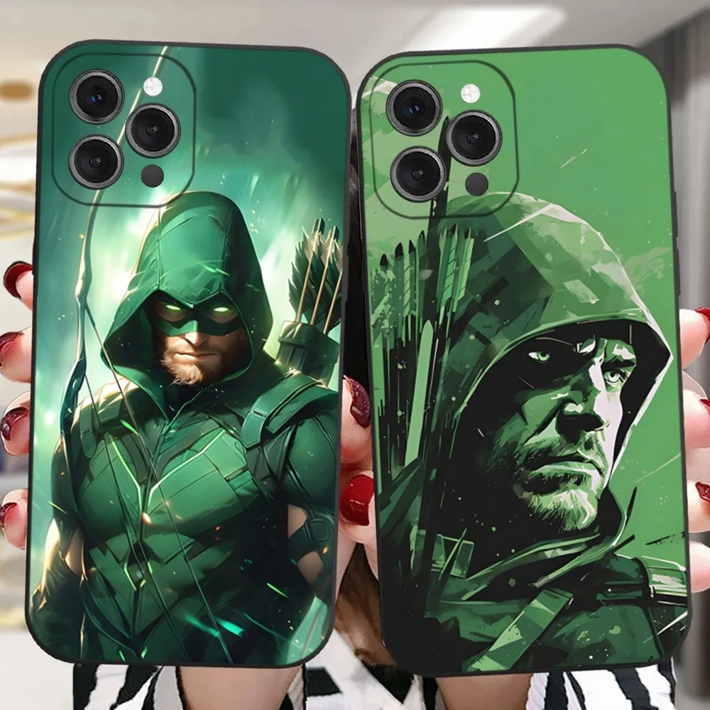 

Super Hero G-GreenS A-ArrowS Phone Case For iPhone 16,15,14,13,12,11 Plus,Pro,Max,XR,XS,X,7,8 Plus,SE,Mini Silicone Soft