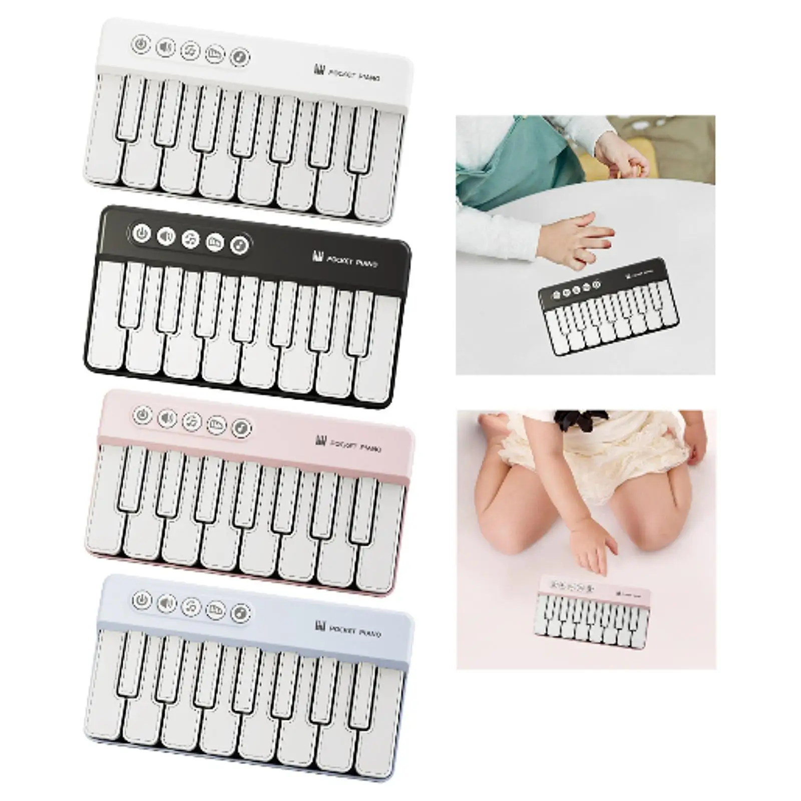

Light Pocket Piano Animals Piano Keyboard Toy for Easter Valentine's Day
