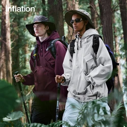 INFLATION Full Zip Up Hooded Windbreaker Jacket Unisex Spring Outdoor Hiking Cargo Jacket