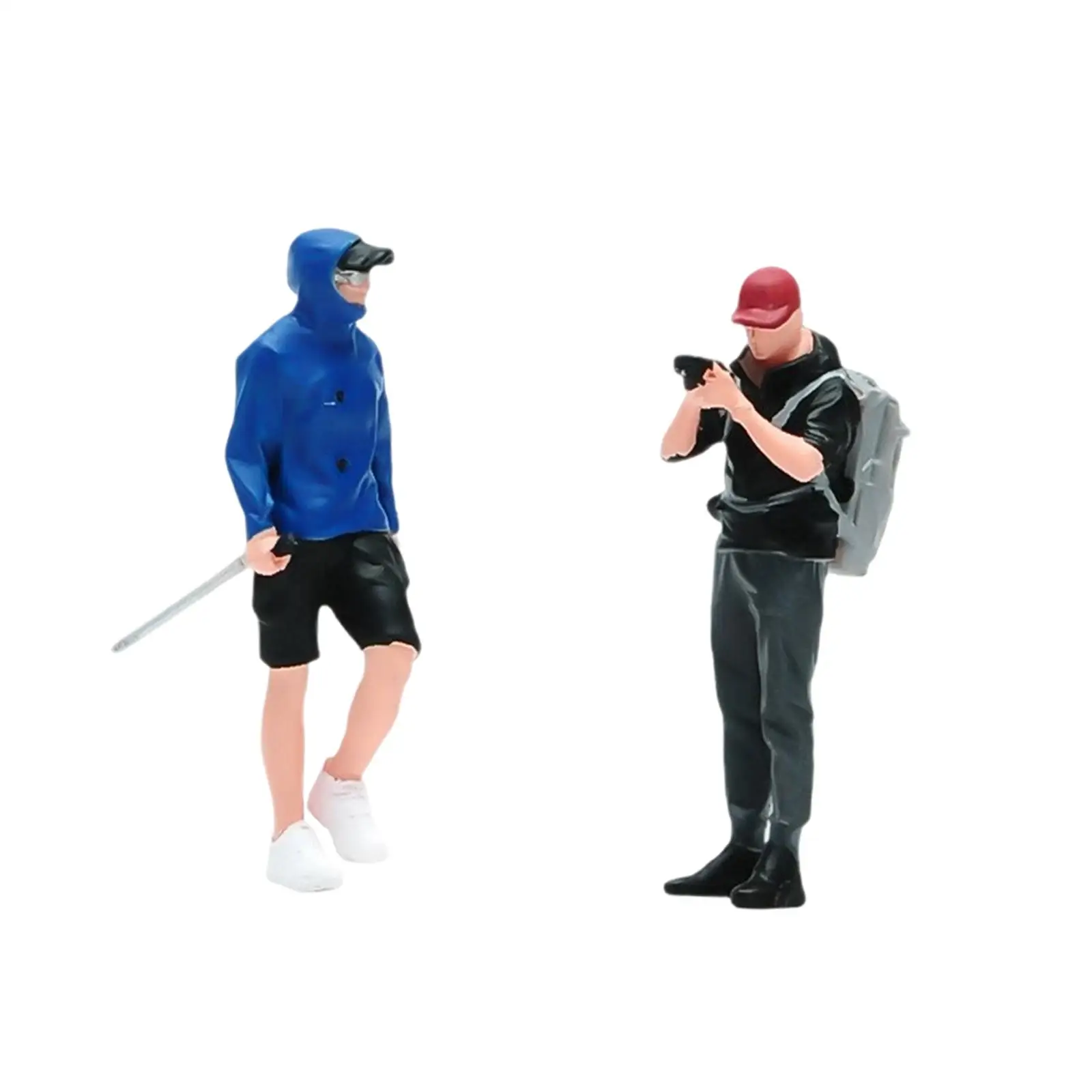 

2 Pieces 1:64 Scale Figures Stimulated Hiking Climbing People Figurines Miniature Figurines People Model for Miniature Scene