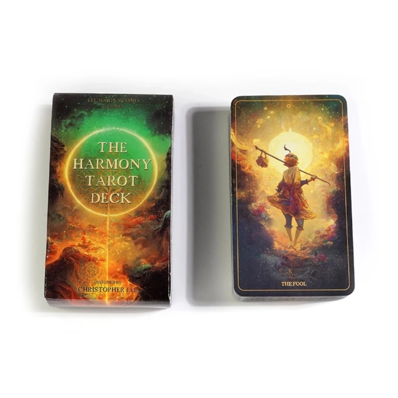 Novo The Harmony Tarot Deck 78 cartas de design exclusivo criadas por harmonização dos segundos de AI e jogos de tabuleiro de criatividade humana