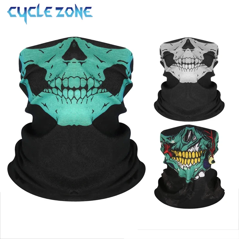 Kominiarka rowerowa z motywem czaszki na zewnątrz, idealna na Halloween, cosplay, jako maska na twarz do jazdy na rowerze, biegania, pieszych wędrówek, narciarstwa i innych sportów, wielofunkcyjna (Red)