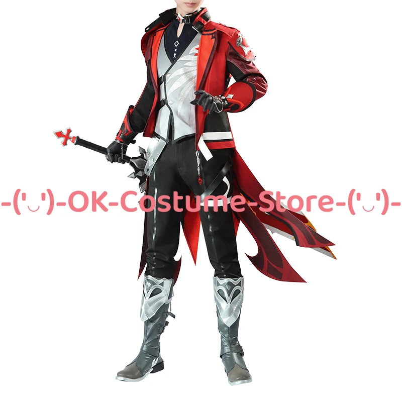 [حجم مخصص] أزياء Genshin Impact Diluc Ragnvindr Darknight التأثيرية لشخصية اللعبة بدلة موحدة لحفلات الكرنفال