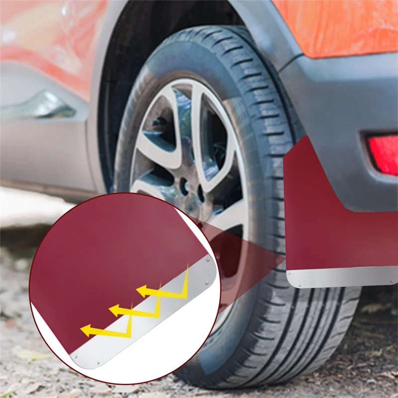 

OB-Universal Car Mud Flaps Universal Car Mudguard With Reflectors Car Mudflaps Mudguard For Trucks Cars Suvs Accessories