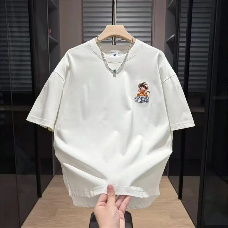 Dragon Ball anime mercadoria dos desenhos animados Son Goku camiseta verão moda masculina elegante legal manga curta top roupa pai-filho