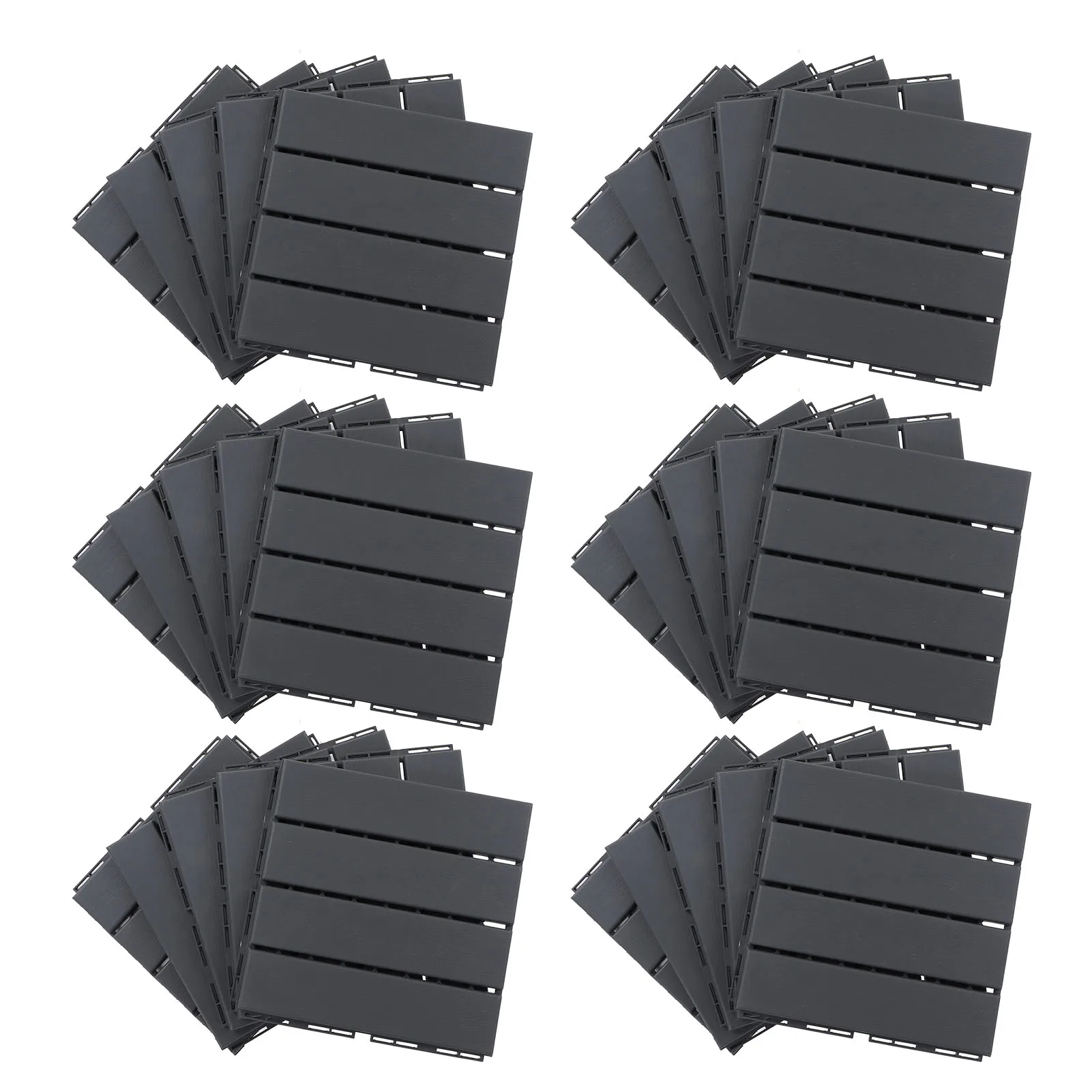 30Pcs Interlocking Deck Tile Waterproof Drainage Floor Cushion Tile PP 30x30cm for Patio  Interlocking,Deck,Tile§Interlocking,