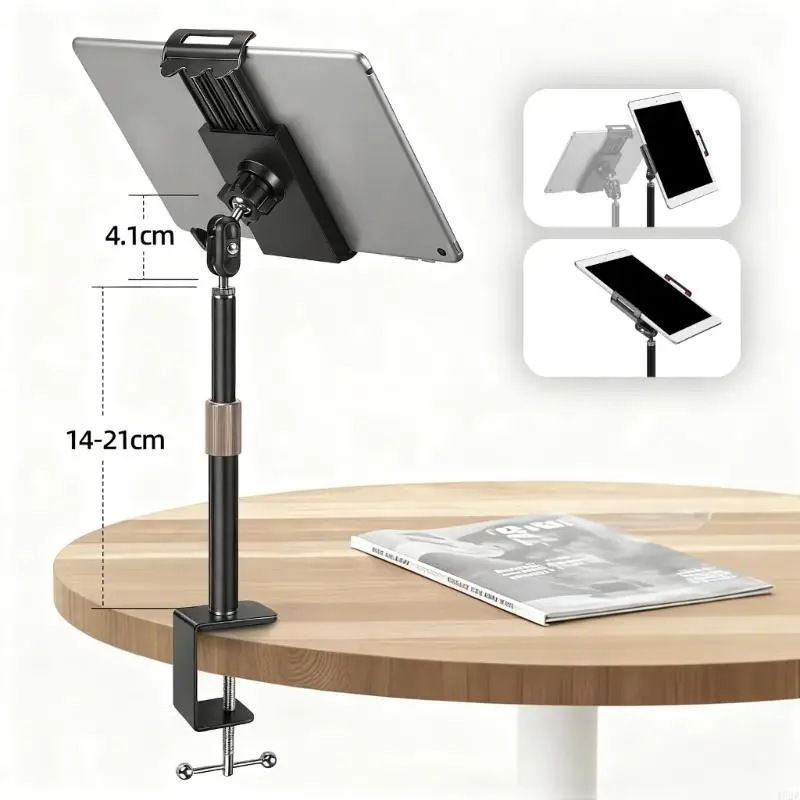 462e-金属プラスチック調整クランプマウント伸縮式ロッドホルダー柔軟な-9-15-インチデバイス耐久性