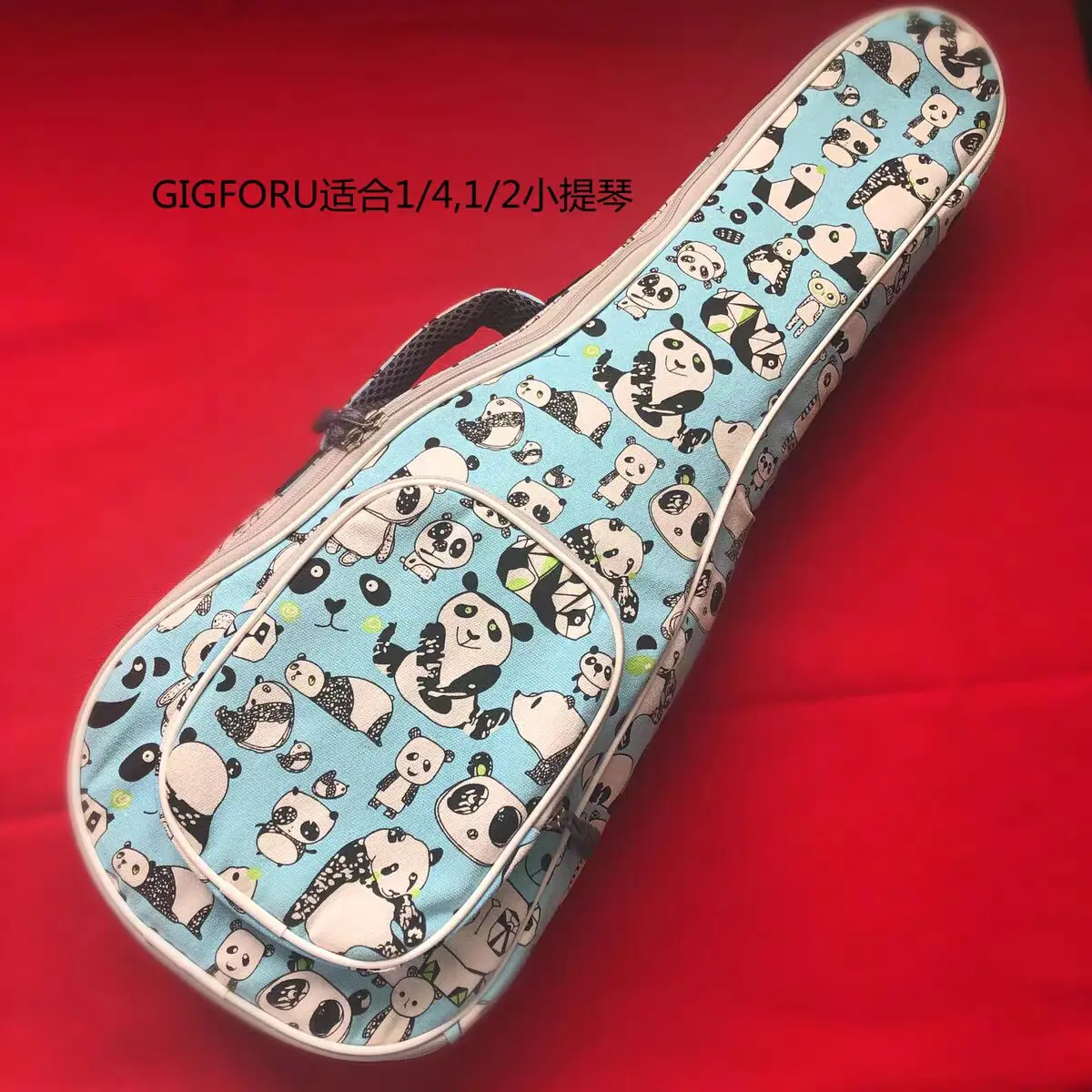 

Original cotton-padded panda canvas violin pack for 1/4 1/2 violin kids