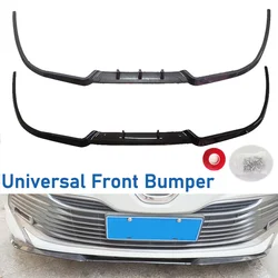 ABS Universal Car Front Bumper Lip Body Kit Spoiler Splitter ABS Bumper Canard Lip Splitter Universal Car Accessories front lip