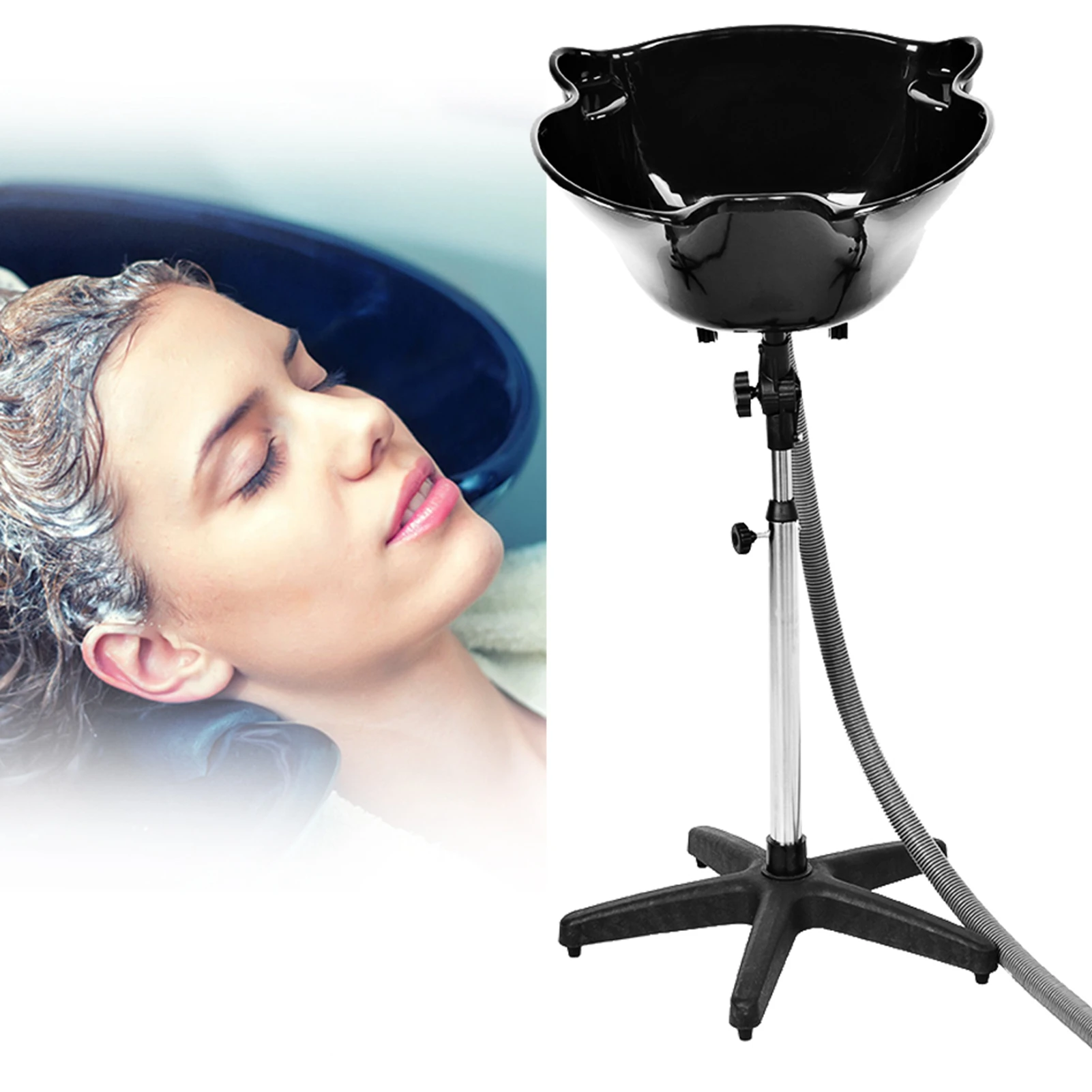 

Beauty Tools Adjustable Height Hair Basin Barber Salon Bowl Plastic Shampoo Hair Treatment Beauty Tools Hair Treatment Bowl