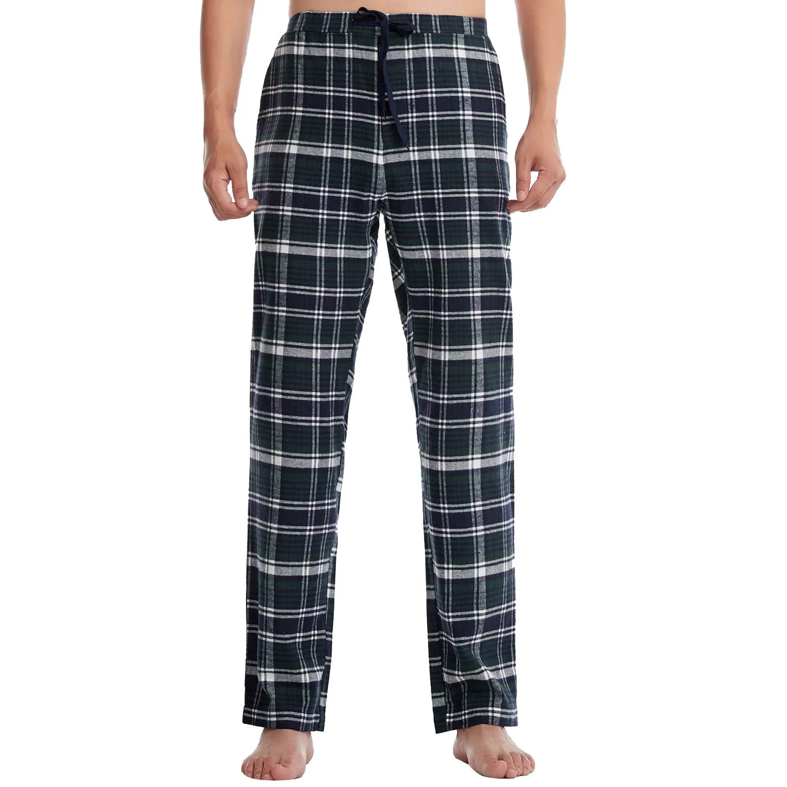 

Comfortable Sleeping Pants Mens Warm Trousers Plaid Winter Loose Homewear Cloth Vantage Sleepwear Top Male Oversized Homewear