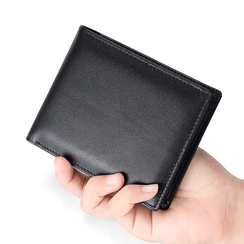Men Genuine Leather Card Holder Business Large Capacity Card Wallet Luxury Cowhide Coin Purse Money Bag