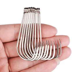 20pcs / Box Barbed Big Fishing Hooks 1/0#-6/0# Sea Worm Carp Single Circle Hook Set Fly Fishing Accessories Tackle Fishhook