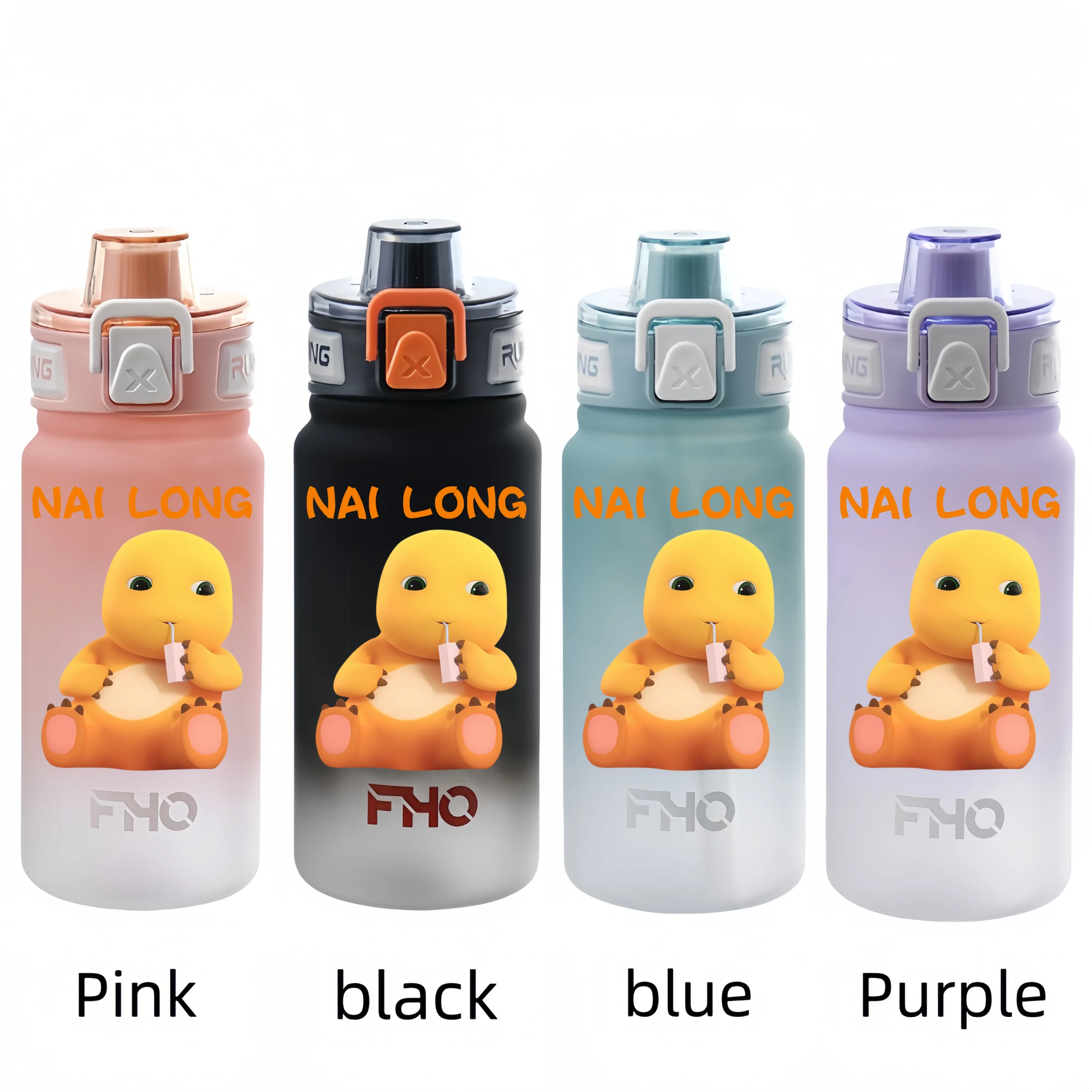 Milk Dragon 750ml Plastic Anti-drip Water Bottle for Fitness and Sports Drinking  Large Capacity   Children Students New Style