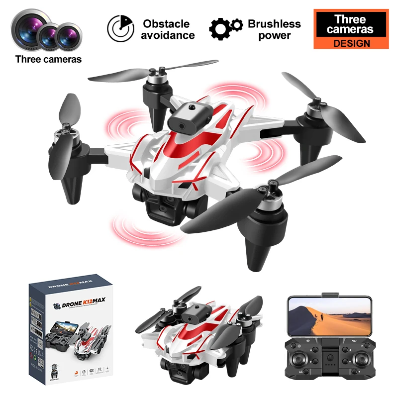 K12 MAX Dron Aéreo profesional, 8K, cámara Dual HD, 5G, Wifi, evitación de obstáculos, cuadricóptero plegable sin escobillas