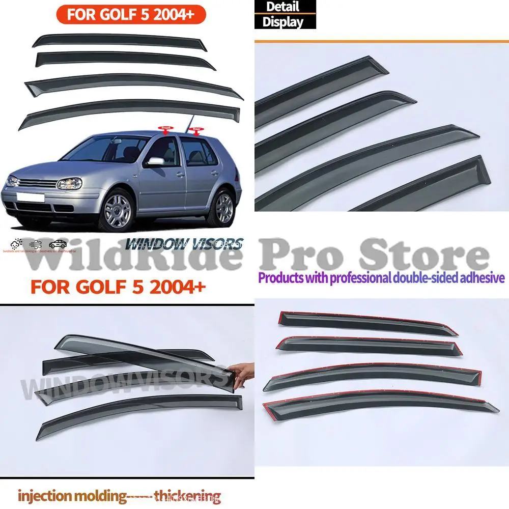 

1 комплект для Volkswagen Golf 5 MK5 2004+ козырьки от дождя, защита от дождя, водонепроницаемые дефлекторы боковых окон для внешнего аксессуара автомобиля