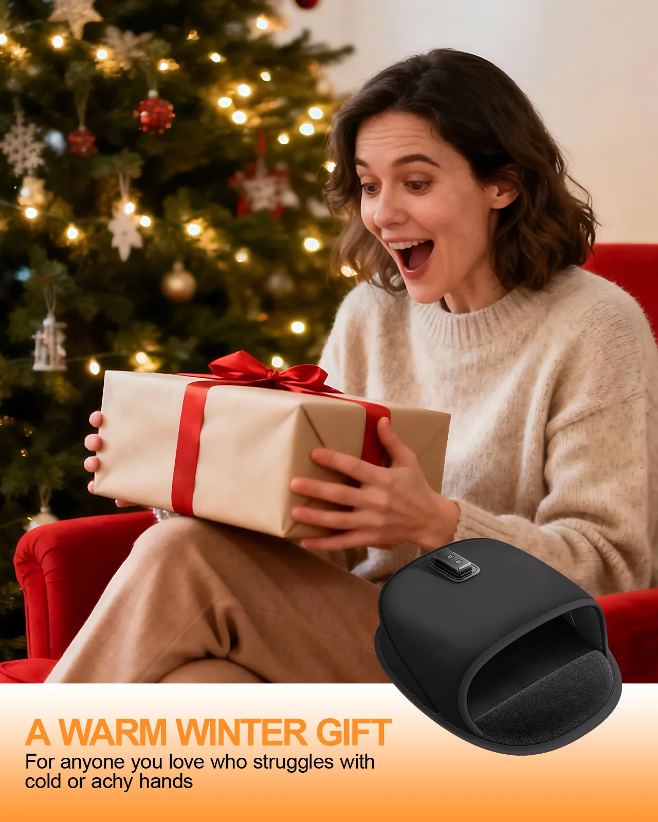 Oatsbasf Men Women 5V 2A USB Heated Mouse Pad Hand Warmer 3 Heating Modes 3 Timer Winter Gift for Office Home PC User for Mice