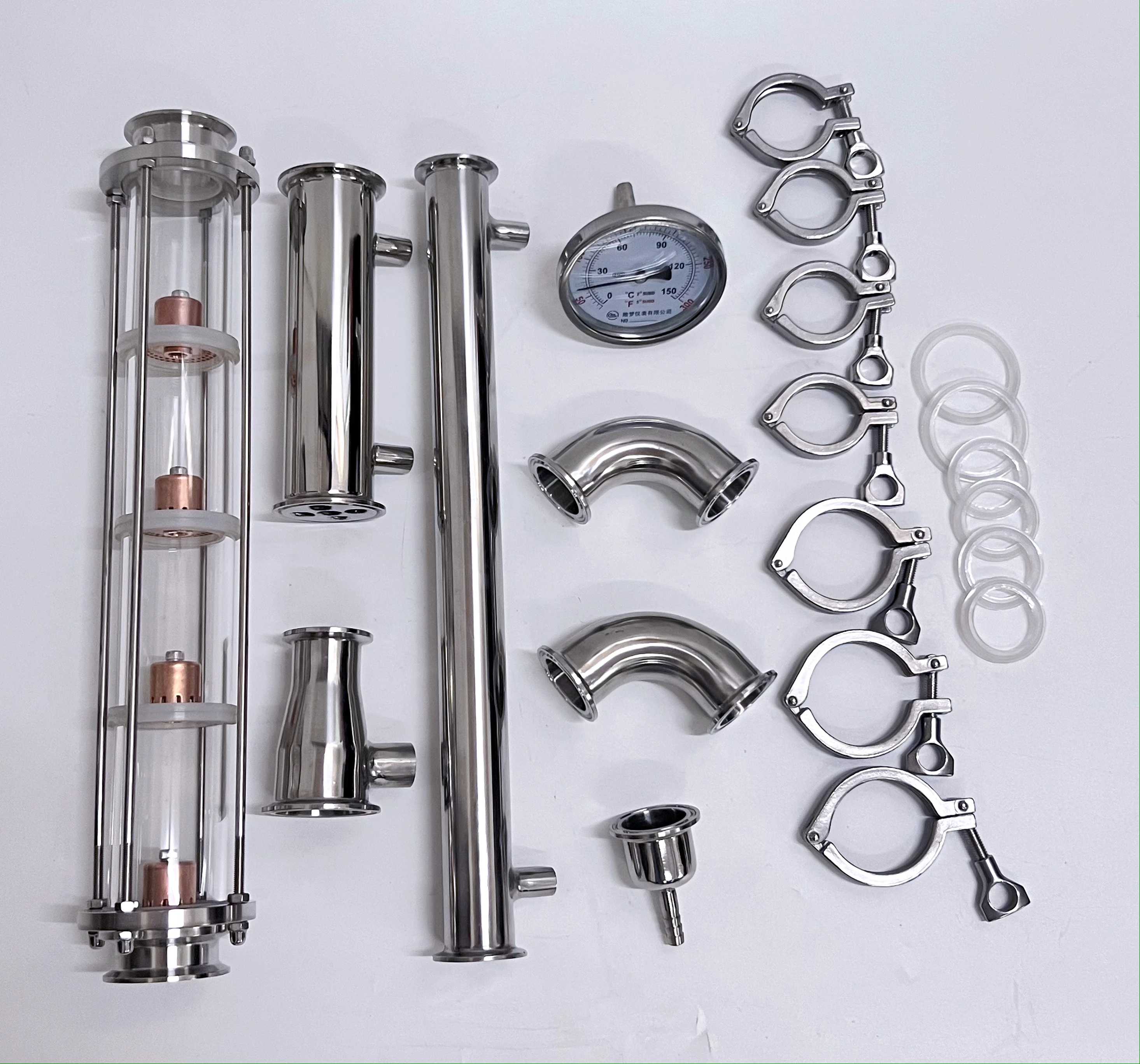 Gold Seller TOWIN Equipment Accessories Copper Tee Elbow Condenser Dephlegmator Home Still Distiller