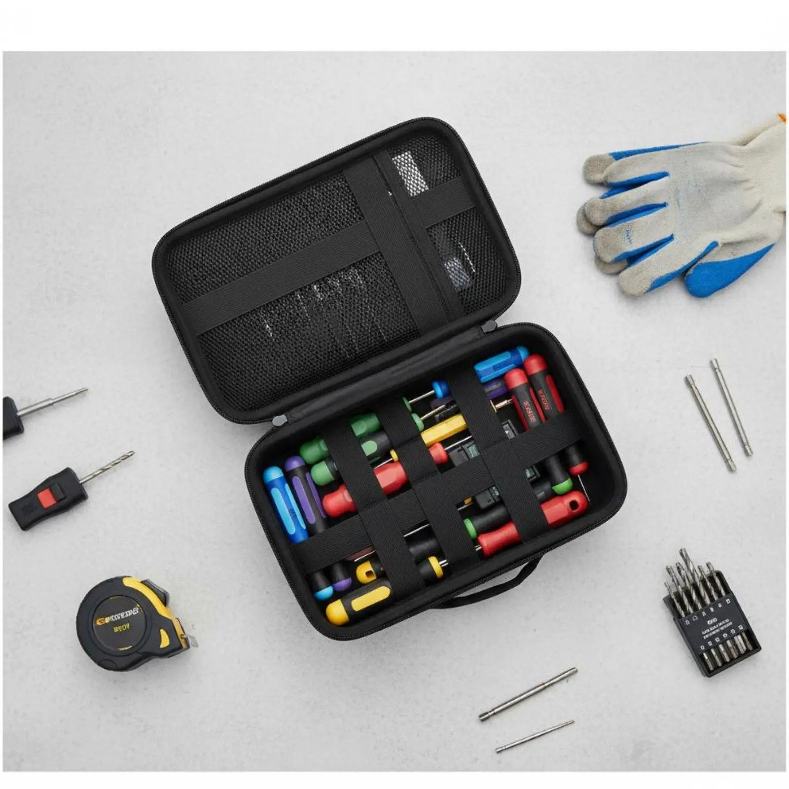 Storage Pouch Portable Electric Drill Storage Bag Reinforced Tool Case with Handle for Working Tools