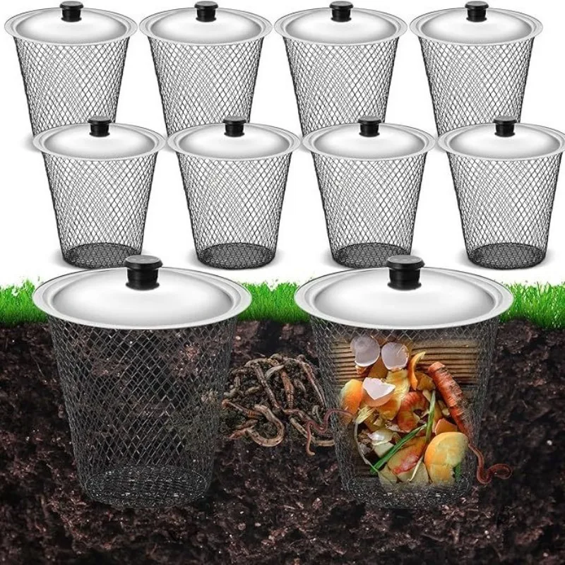 For Worm Composting Bin Buried Barrel with Lid