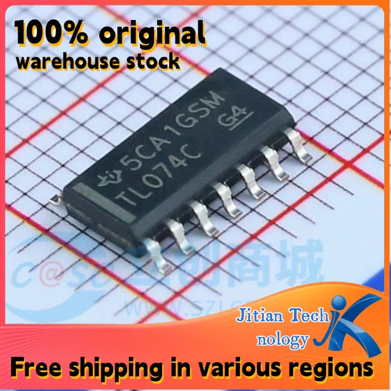 20PCS TL074CDR logo TL074C SOIC-14 100% original inventory High-Quality Electronic Component