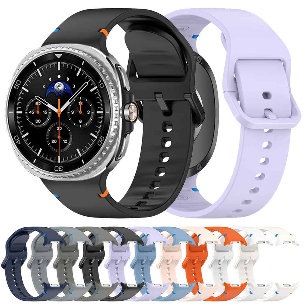 Sport-Silikon-Softarmband für Samsung Galaxy Watch 8 40 mm-44 mm-46 mm Armband Galaxy Watch8 Classic Smartwatch No Gaps Armband