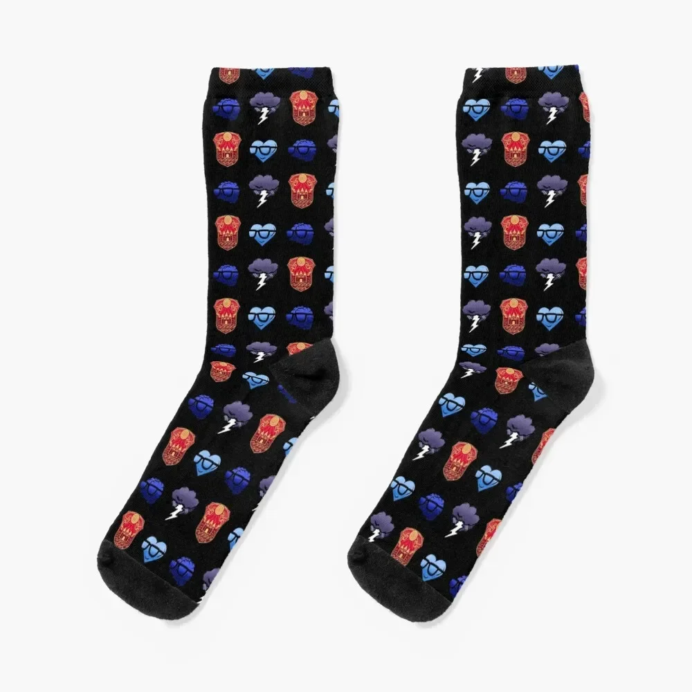 Galaxy Logos of Sanders Sides Socks colored retro fashionable halloween Men Socks Luxury Brand Women's