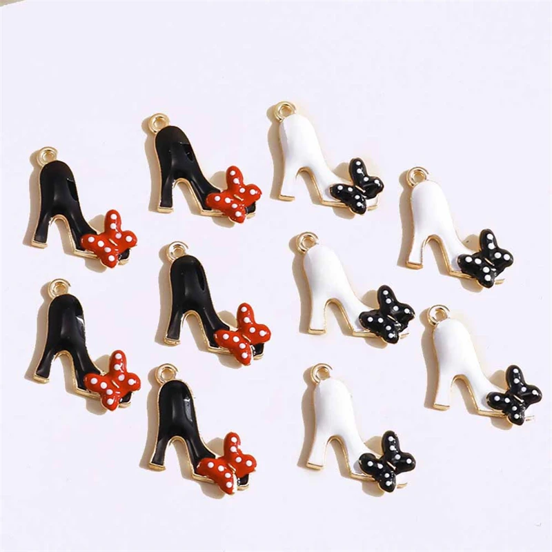 

Duarte 20Pcs/Lot Cute Enamel High Heel Charms Pendants for Jewelry Making Earrings Necklaces Bracelets DIY Crafts Accessories