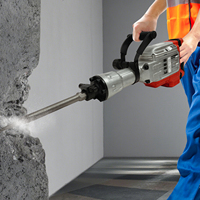 1700W Electric Jack Hammer with 2 Chisels and Toolbox, Concrete Breaker for Demolition, Breaking Concrete, Double Handles Design