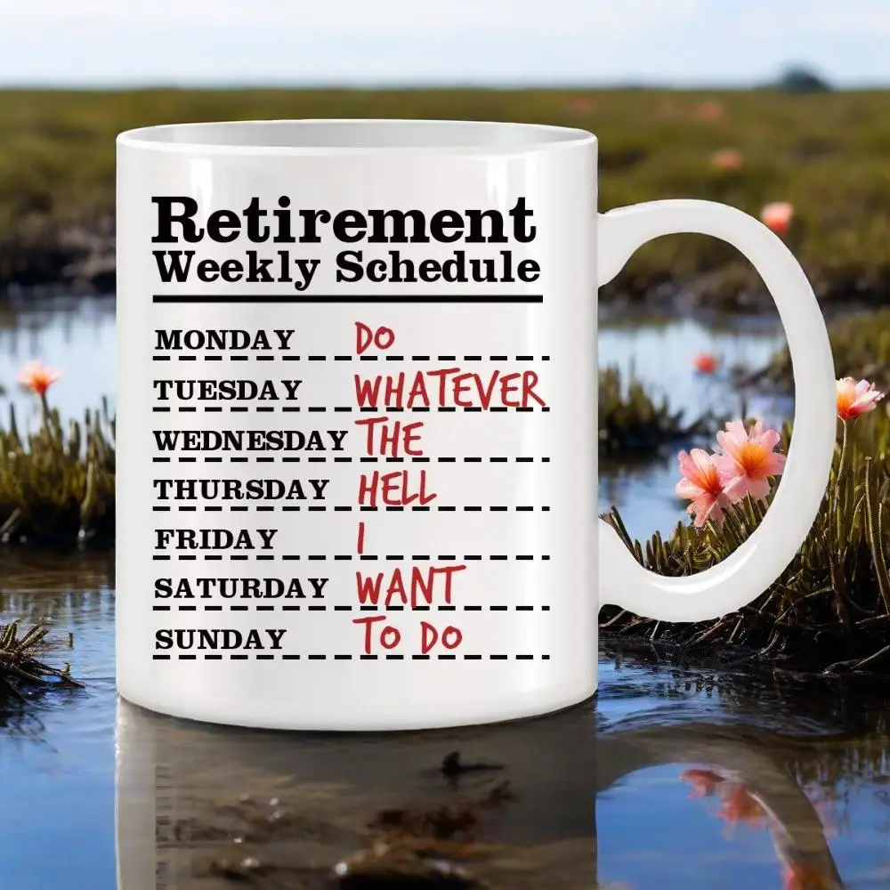 Women Men Dad Mom 2024 Retirement Coffee Mug Ceramic Mugs Cups for Cafe Cup of Coffee Drinkware Original Breakfast Cups Tea Rare