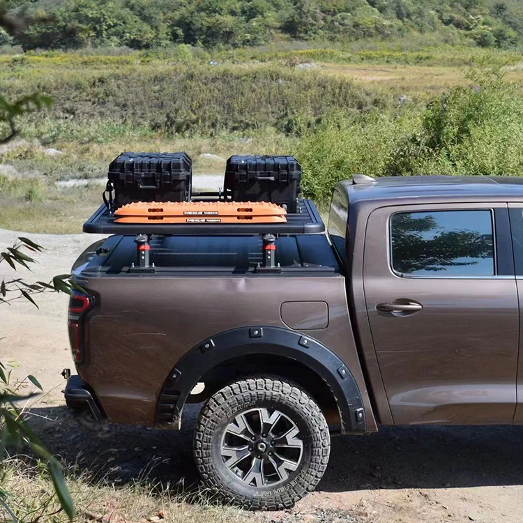 แร็คหลังคาอเนกประสงค์สำหรับรถกระบะ ทำจากอลูมิเนียมอัลลอยด์ รองรับน้ำหนักมาก สำหรับบรรทุกสัมภาระหนัก แบบกำหนดเองได้