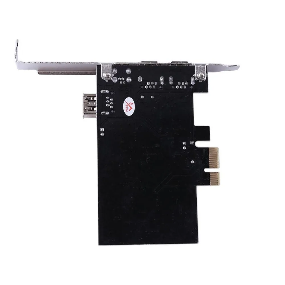 Plastic FireWire 1394a Controller Card 12×10×1.8cm (4.72×3.93×0.70in) Black IEEE 1394a Expansion Card