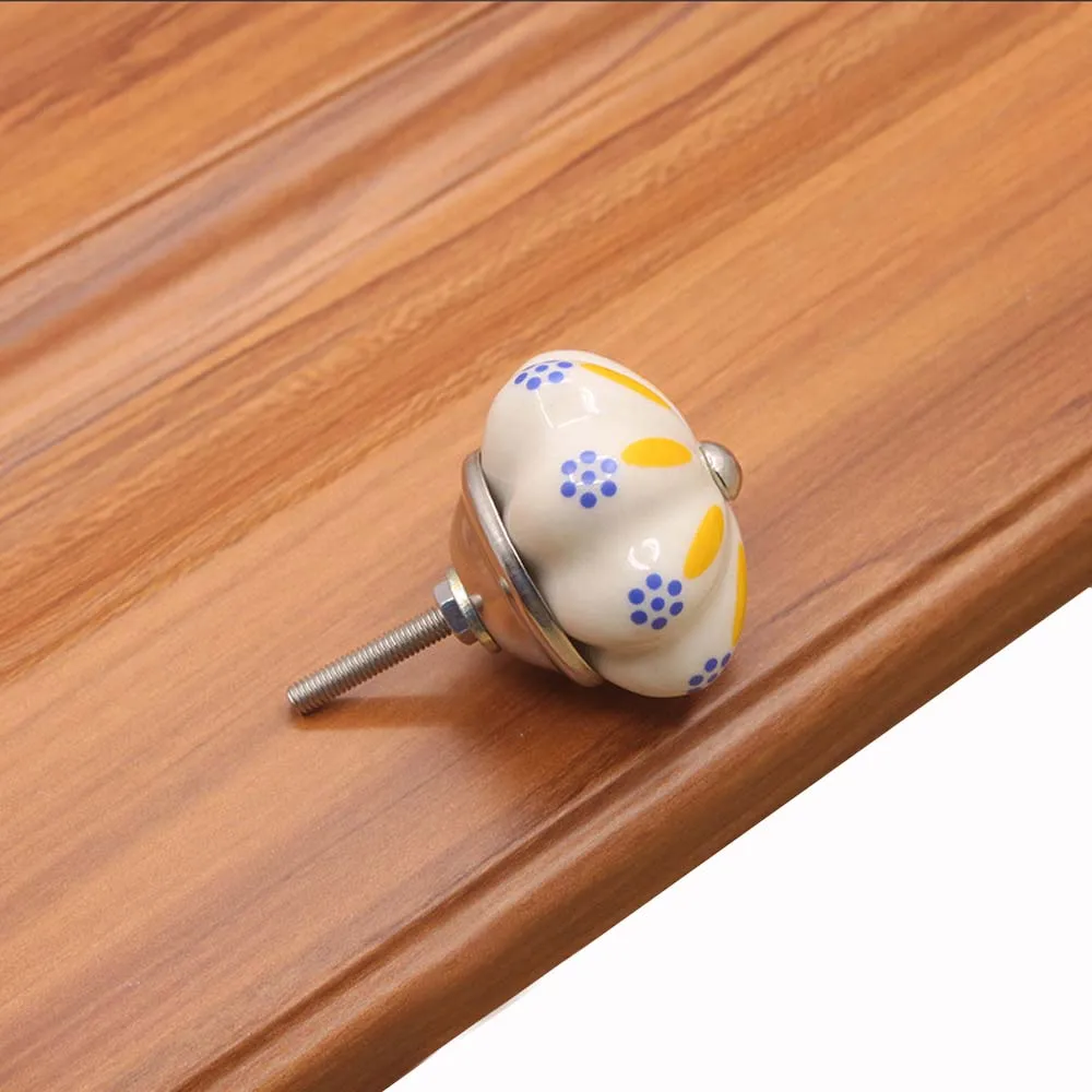 Floral Vintage Cupboard Wardrobe Dresser With Screw Furniture Hardware Cabinet Knob Door Knobs Drawer Handles Pull handles