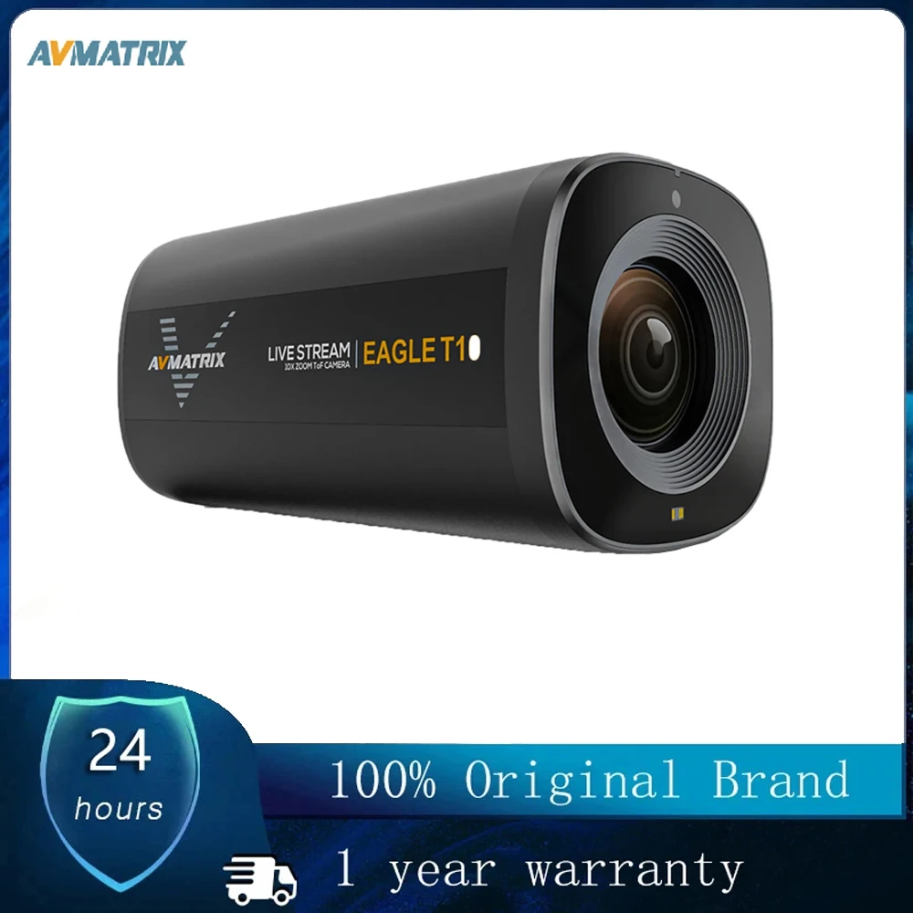 

AVMATRIX Eagle T10 10X Zoom TOF Autofocus Live Stream Camera Wide Angle Shot Type-C USB & HDMI-compatible 5 Million Pixels