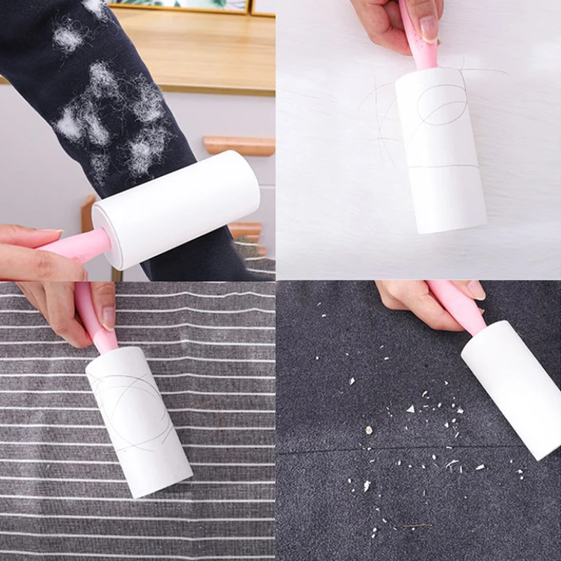 Lint Roller With Refills Sticky Remover Pet Dog Hair Clothes Sofa Dust Cleaning Remover Replaceable Roll Brush CleaningAccessory