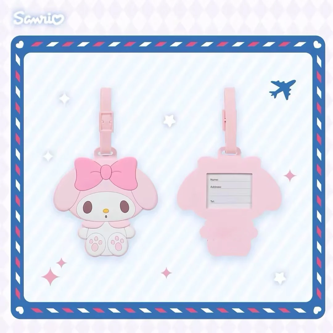 Sanrio Hello Kitty Gepäckanhänger, Cartoon My Melody Reise-Namensschild, Adress-ID-Tag, geeignet für Gepäck, Flughafen, Bagage-Check-in – Detail 9