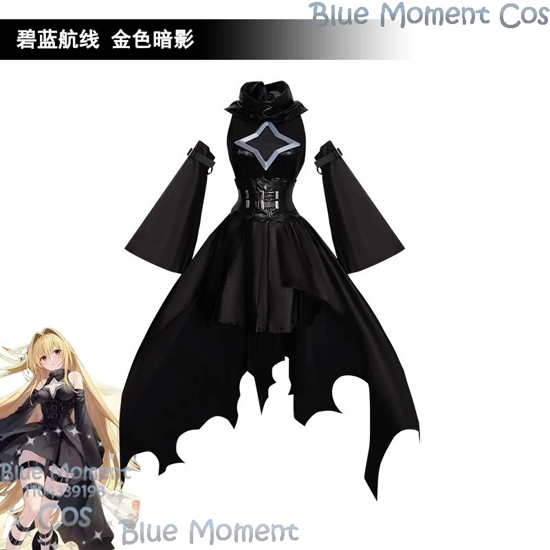 Golden Darkness Game Azur Lane - đánh giá và giá Anime Cosplay Girl With Black Hair
