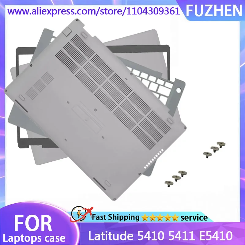 

New Cover For Latitude 5410 E5410 Series LCD Back Cover Front Bezel Palmrest Top Lower Bottom Case 0NKPM7 00W819 Silver
