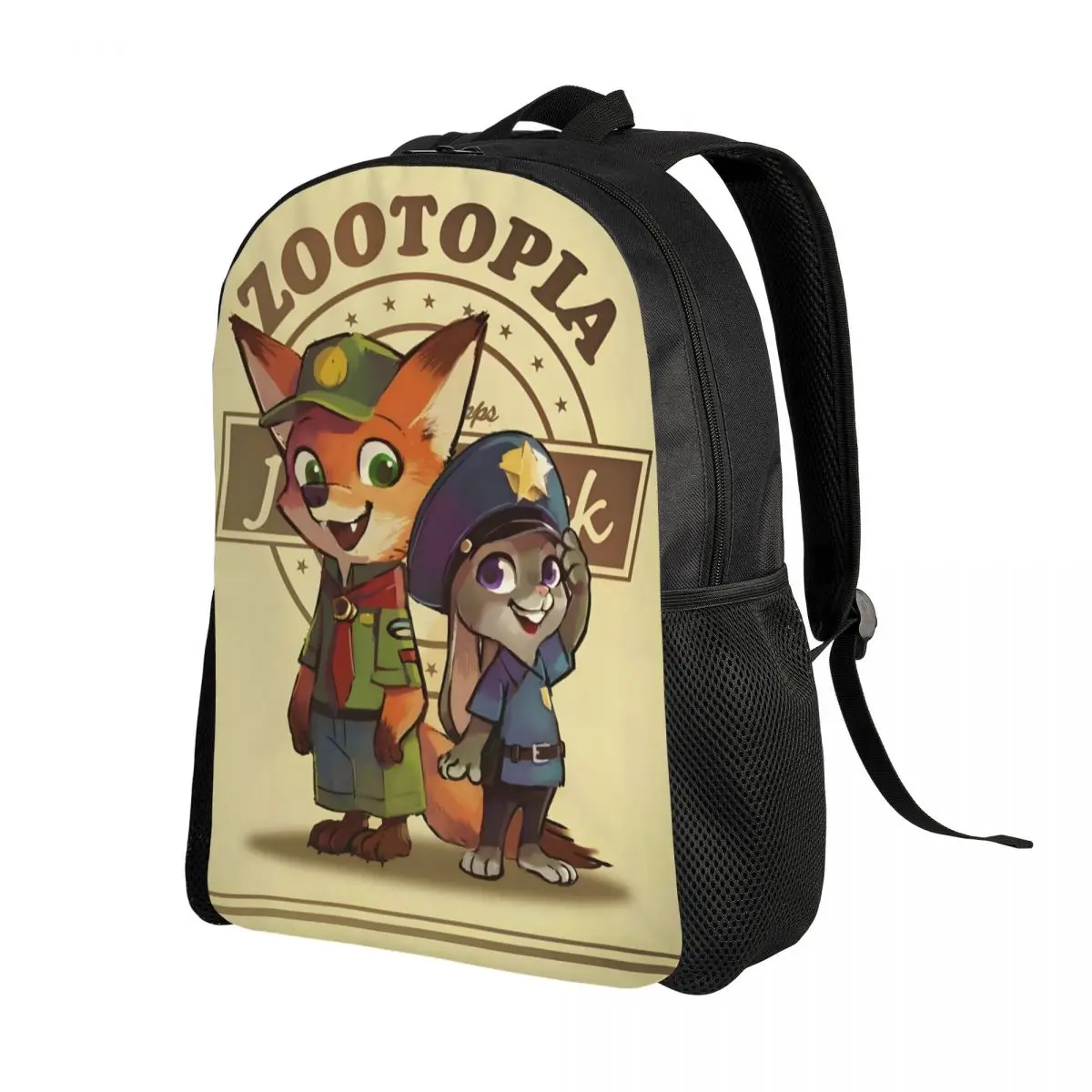 Custom Zootopia Cartoon Movie Backpacks for Women Men College School Students Bookbag Fits 15 Inch Laptop Nick Fox Bags