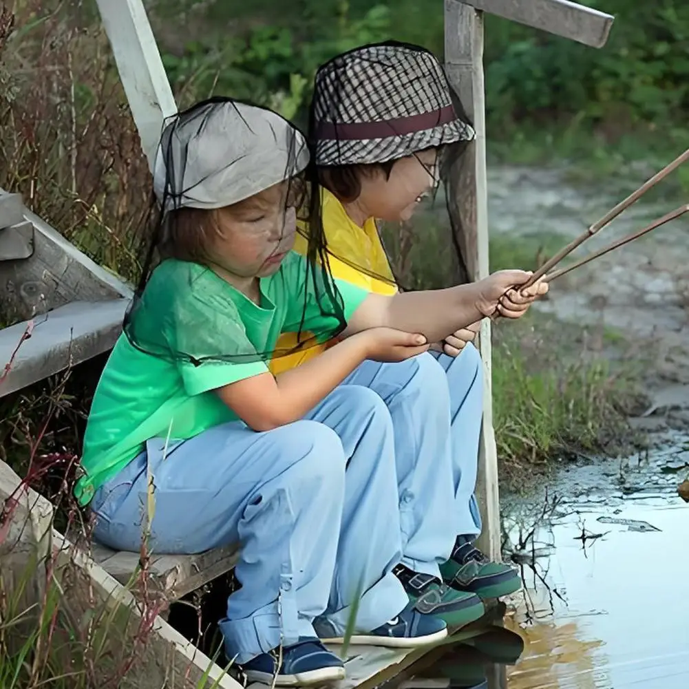 44*50cm Mosquito Head Net Fine Mesh Face Netting With Drawstring For Hats Face Shield For Protection From Midges Insects Gnats