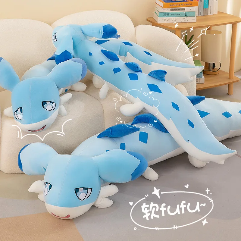 وسادة مخملية ناعمة من العالم الخارجي ، شيليت ، وسادة كبيرة طويلة ، زخرفة أريكة ، أزرق ، وردي ، تنين ، لطيف ، لعبة ساخنة ، كاواي ، لطيف