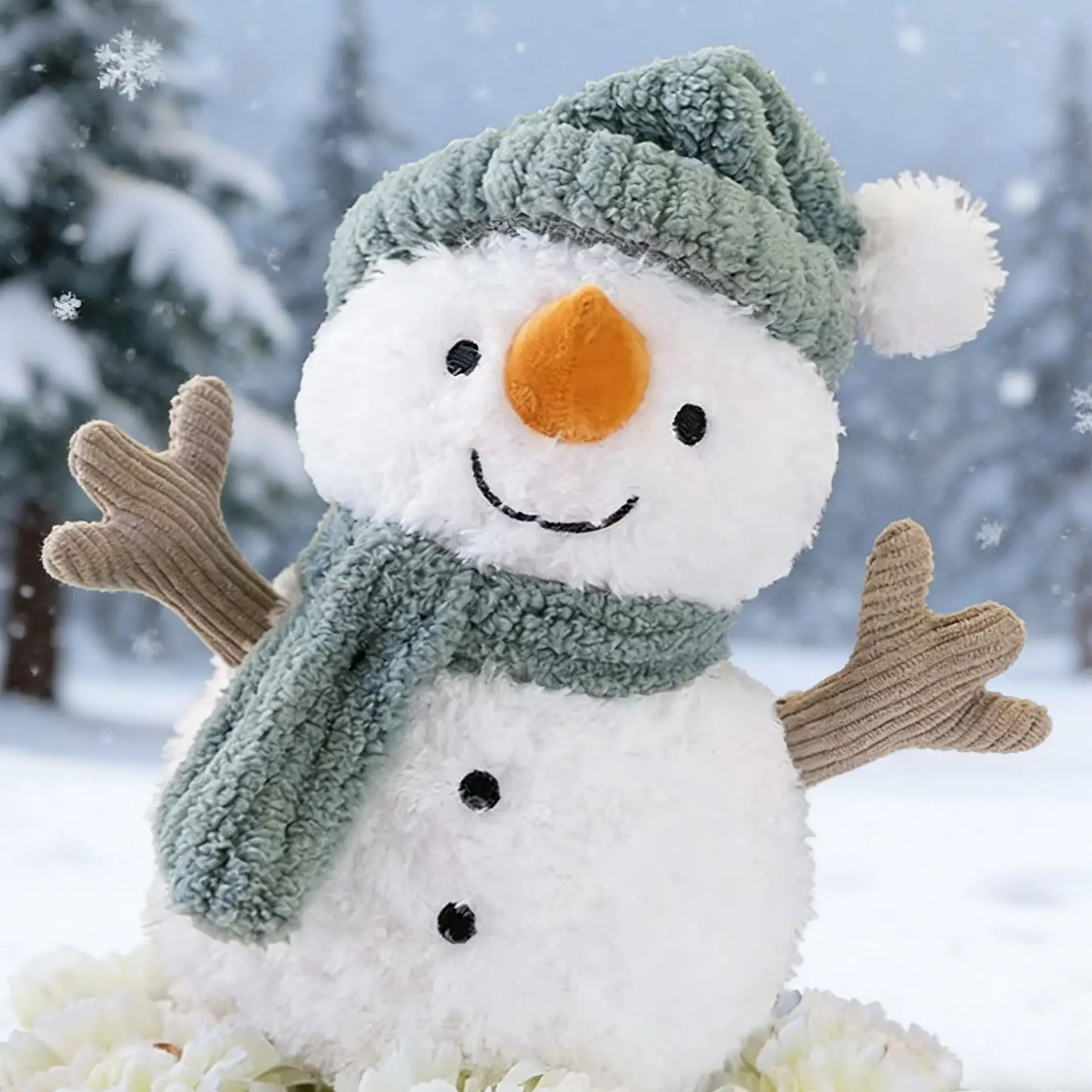 Boneco de Neve Sami, Brinquedo de Pelúcia de Natal, Animal de Estimação em Estilo Cartoon, Presente Ideal para Todas as Idades, Decoração de Casa para as Festas