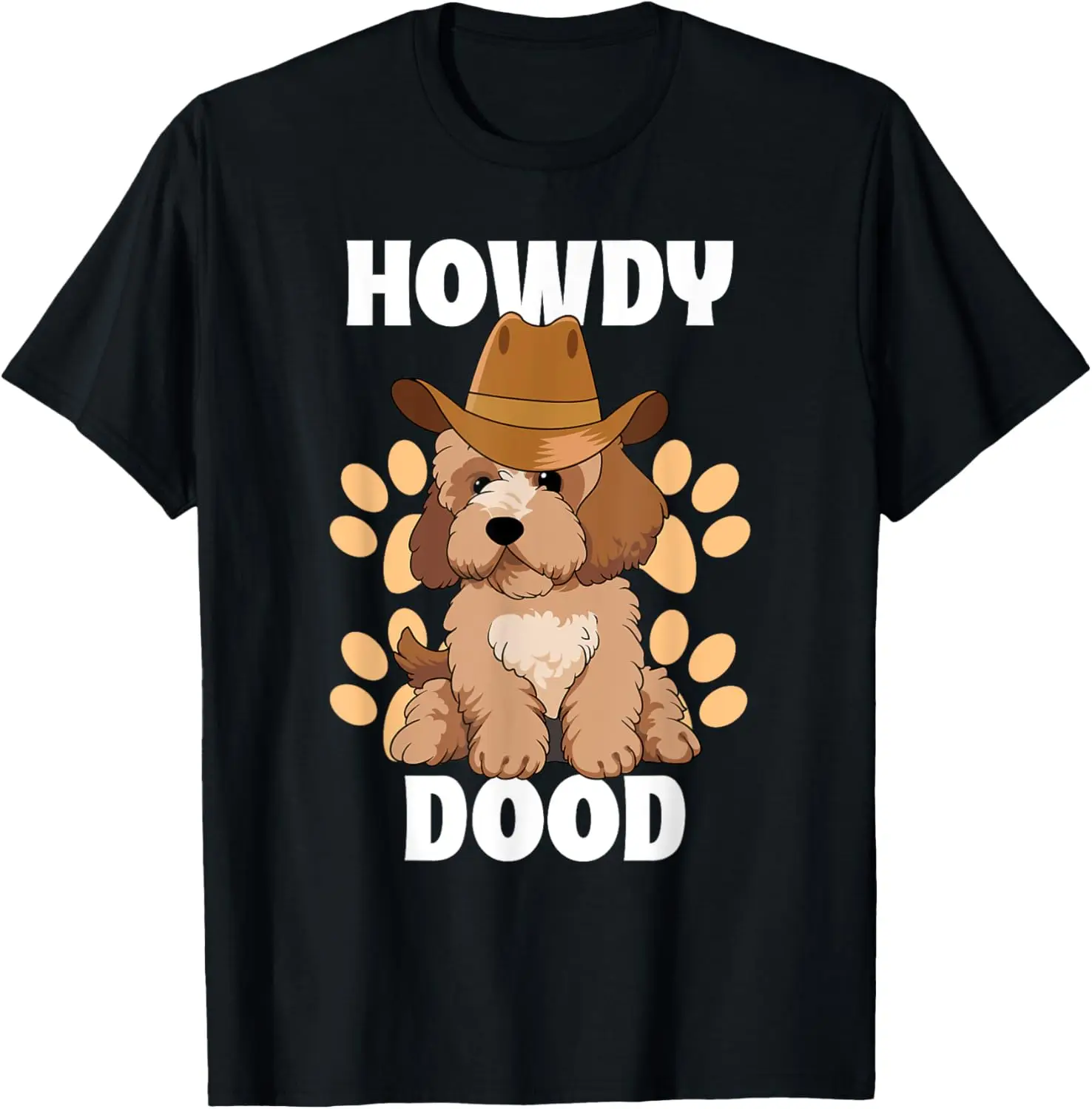 Goldendoodle Howdy Dood Funny Doodle Dog Country Cowboy Hat T-Shirt