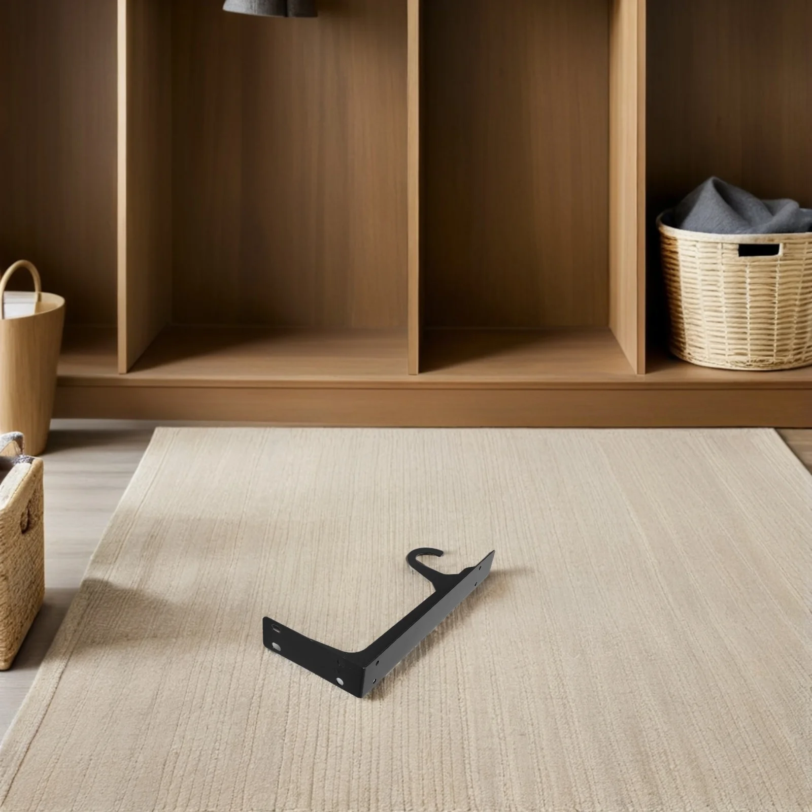 

2Pcs Wall Mounted Wardrobe Rod Brackets Heavy Duty Metal Closet Rod Holders for Closet Shelf Support Clothes Hanger Rack