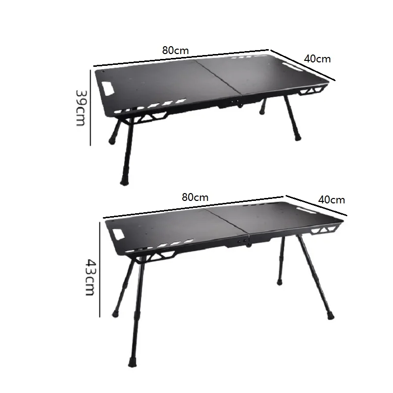 Aluminum Alloy Folding Camping Table, Height Adjustment Table, Nature Hike, Tourist Picnic, Garden Coffee Tables, Outdoor, Lift