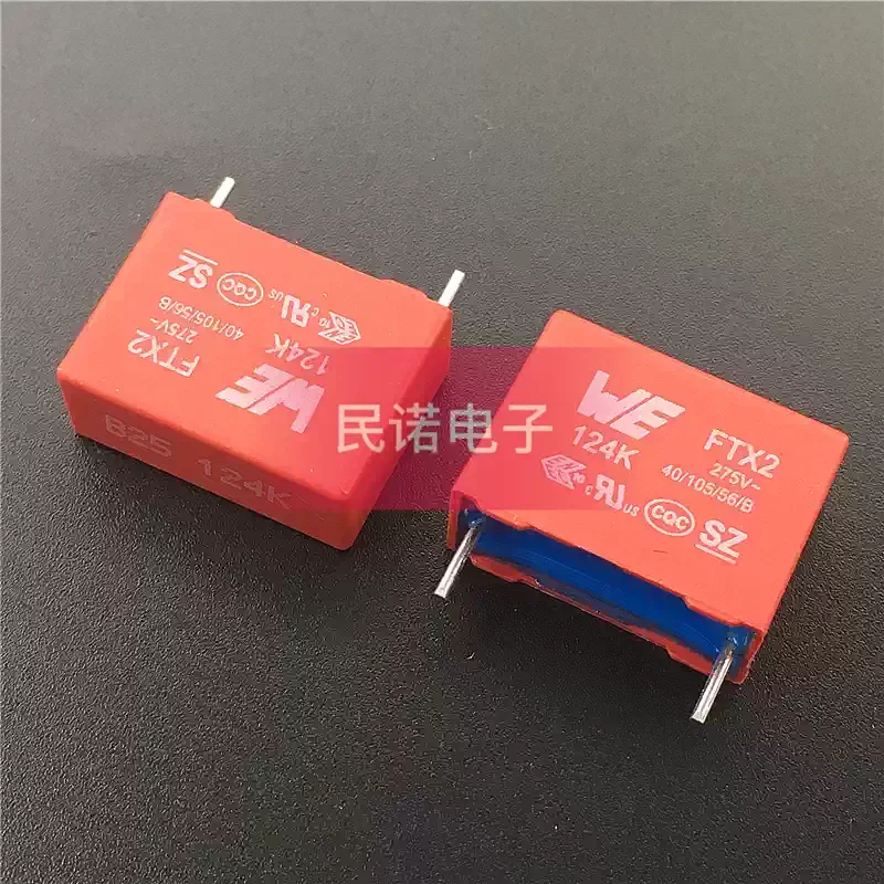 10-100pcs safety calibration film capacitor WE FTX2 275V 310V AC 0.12UF 124 120NF P15mm