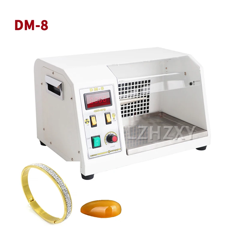 DM-8 سطح المكتب التردد الكهربائي آلة تلميع مقاعد البدلاء فراغ طحن المعدات حزام ساعة اليد اليشم مجوهرات طاحونة الملمع